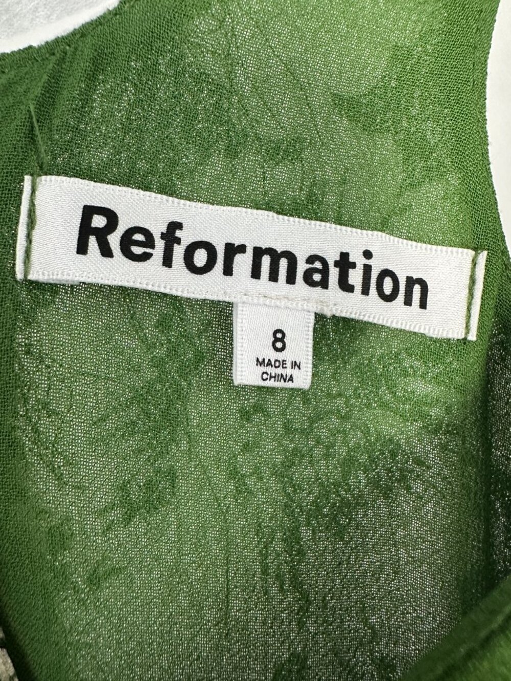 Reformation Twilight Midi Dress Mystique Green Floral 8 - Picture 3 of 10